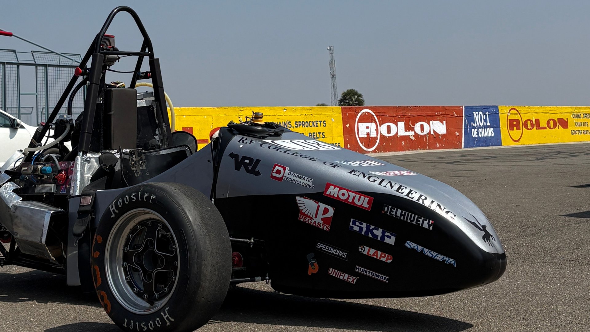 Ashwa Racing Formula Student car RZ-XX6-C on track at Formula Bharat 2026