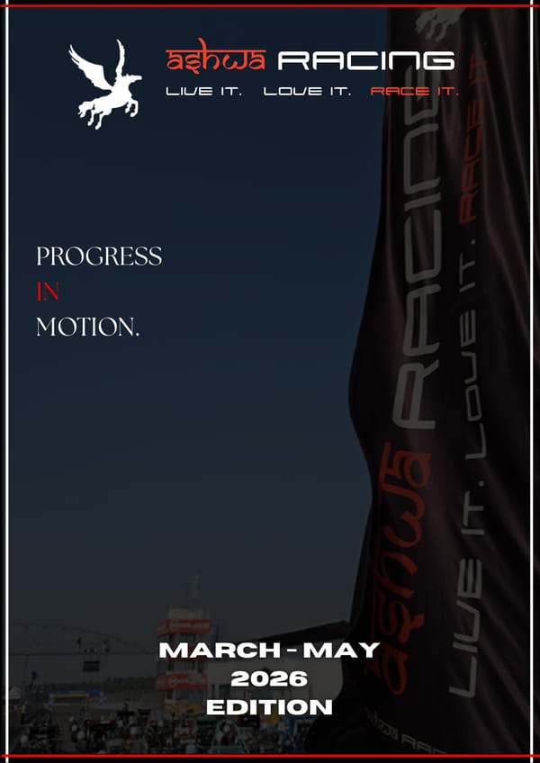 Ashwa Racing newsletter cover